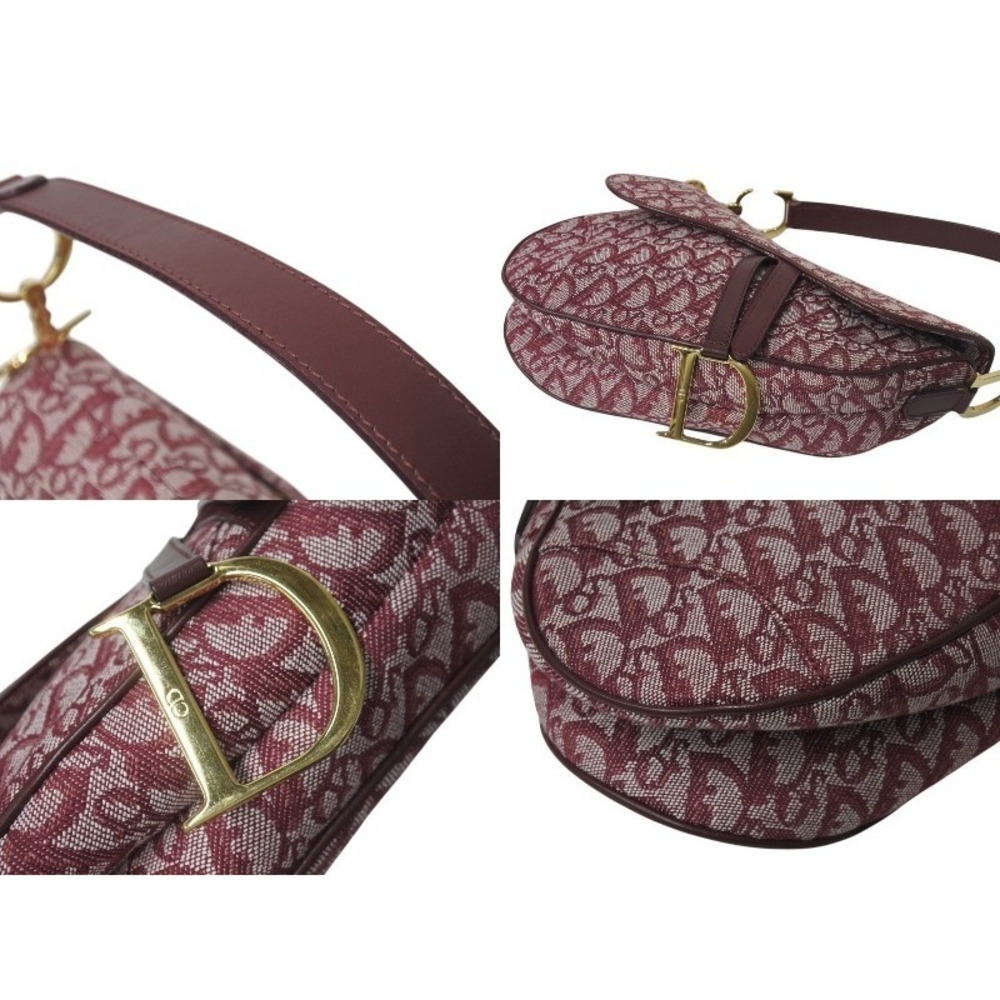Christian Dior Saddle Bag Galliano era Trotter Leather Red - Picture 7 of 10